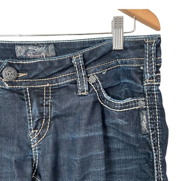 Jeans Plus Size W30, Women's Silver Jeans, Dark Wash - Picture 7 of 10